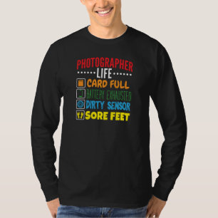 Funny Photographer Life Checklist T-Shirt