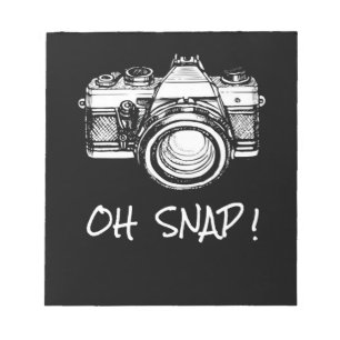 Funny Photographer Oh Snap Gift Pullover Notepad