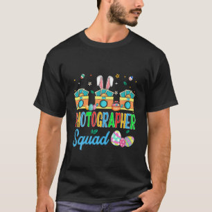 Funny Photographer Squad Rabbit Easter Day Bunny E T-Shirt