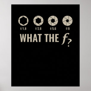 Funny Photography - Aperture F-Stops Poster