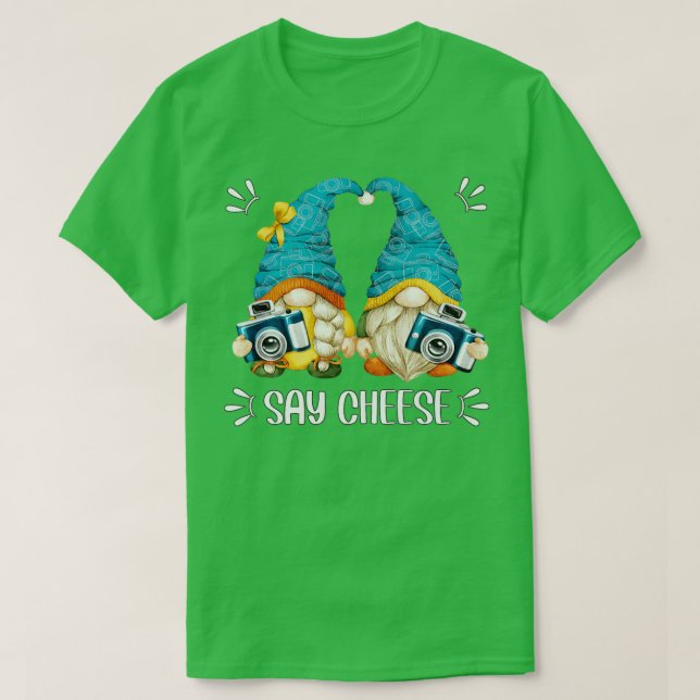 Funny Photography Camera Gnomes For Photographers  T-Shirt (Design Front)