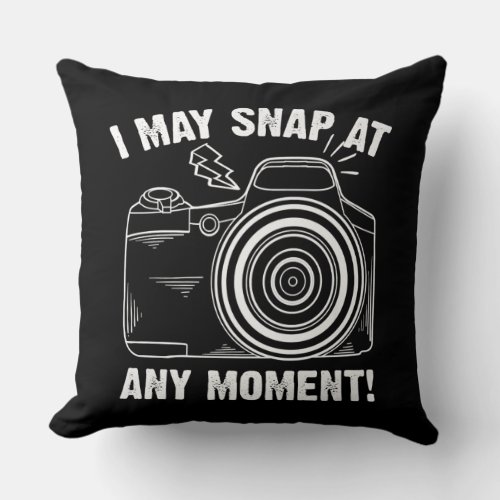 Funny Photography Gift For Men Women Photographer Throw Pillow