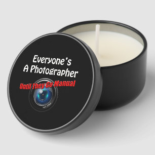 Funny Photography - Photographer Go Manual Quote Mini Candle Favors