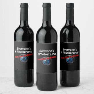 Funny Photography - Photographer Go Manual Quote Wine Label