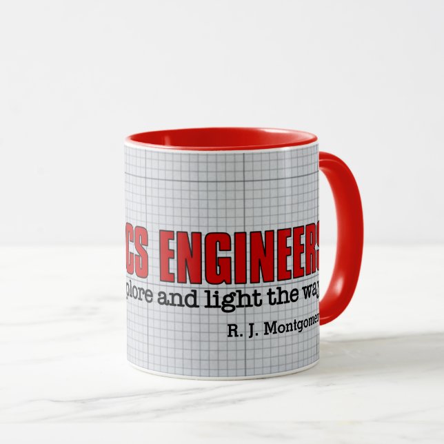 Funny Photonics Engineers Light the Way with Name Mug (Front Right)