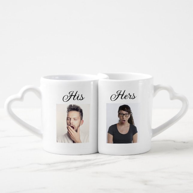 Funny Photos His and Hers  Coffee Mug Set (Front Nesting)