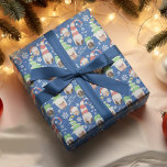 Funny Photos Merry Christmas Novelty Blue Gift Wrapping Paper<br><div class="desc">Make someone smile this Christmas with this fun novelty family photo christmas gift wrap! Simply upload 4 pictures of your choice and edit the festive text using the template provided.</div>