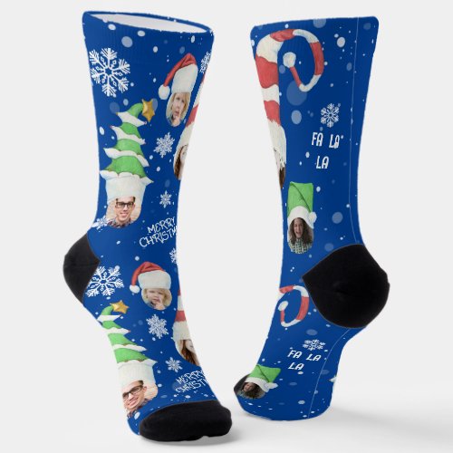 Funny Photos Merry Christmas Novelty Socks