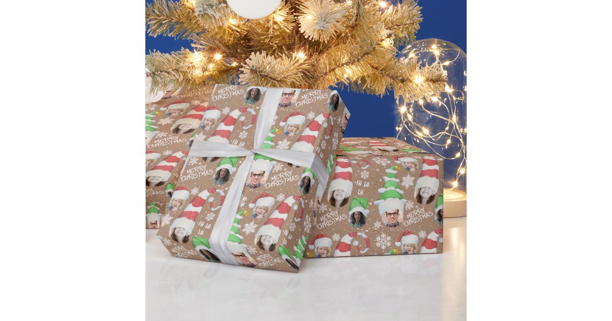Funny Photos Merry Christmas Novelty Wrapping Paper Zazzle