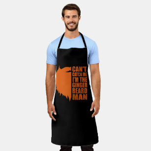 funny phrase about ginger beard man apron