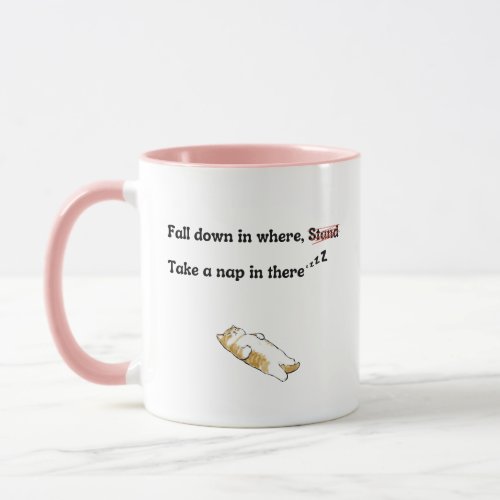 Funny Phrase Goblin Mode Napping Cat Frosted Glass Mug