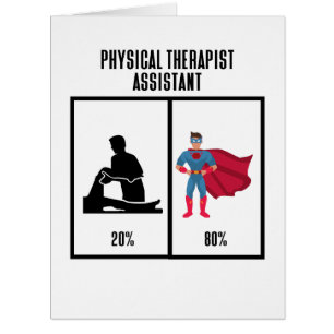 Funny Physical Therapist Assistant PTA Superhero Cards