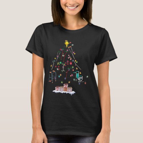 Funny Physical Therapy Christmas Tree For PT Thera T_Shirt