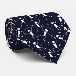 Funny Physical Therapy Dark Blue PT Neck Tie