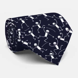 Funny Physical Therapy Dark Blue PT Neck Tie