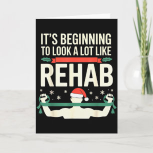 Funny Physical Therast Therapy Christmas Xmas Holi Card