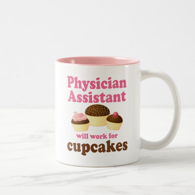 Funny Physician Assistant Two-Tone Coffee Mug (Right)
