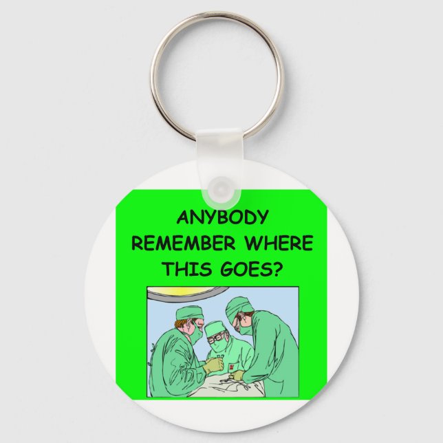 funny physician joke keychain (Front)
