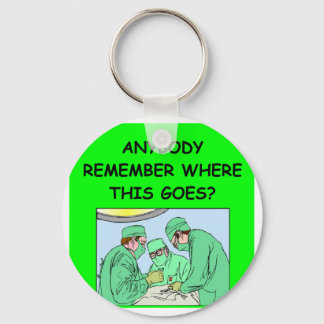 funny physician joke keychain