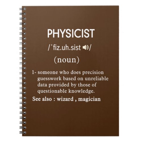 funny physicist definition notebook
