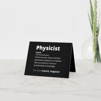 funny physicist definition wizard scientist physic letterpress thank you card