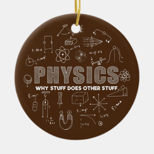 Funny Physicist Physics Lover Science  Ceramic Ornament