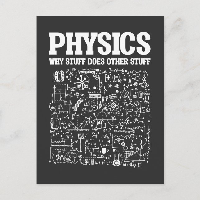 Funny Physicists Teacher Student Physics Science Postcard (Front)