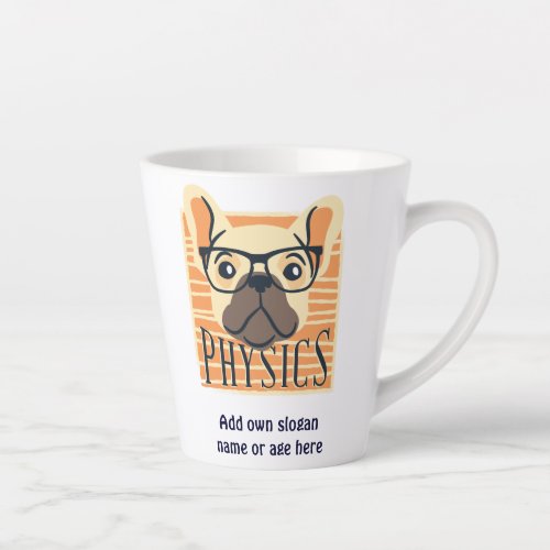 Funny PHYSICS French Bulldog Science Teacher Gift Latte Mug