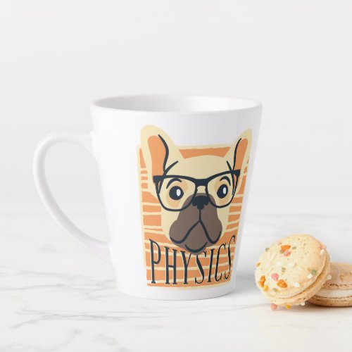 Funny PHYSICS French Bulldog Science Teacher Gift Latte Mug