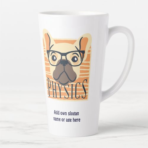 Funny PHYSICS French Bulldog Science Teacher Gift Latte Mug