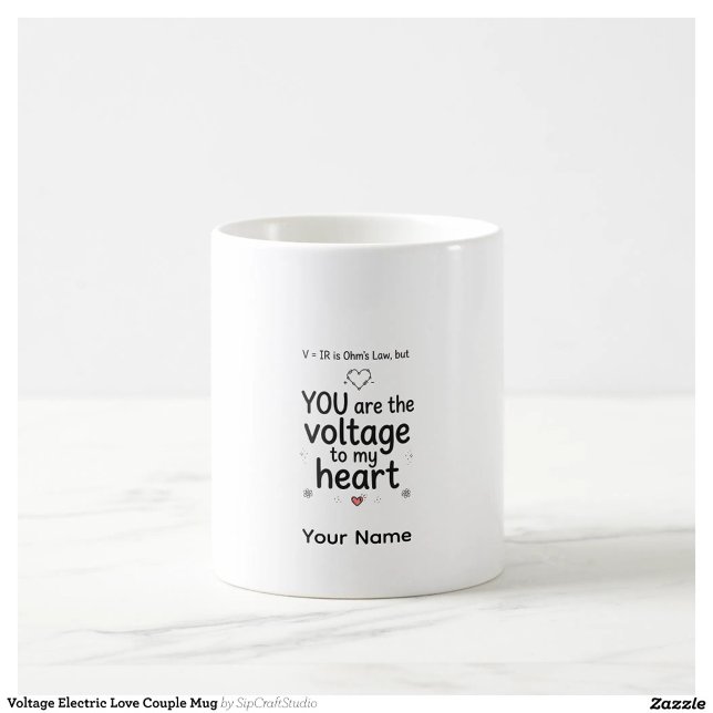 Funny Physics Gift Voltage Personalized Mug (Creator Uploaded)