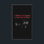 Funny Physics Joke Escape Velocity Gravity Science Business Card<br><div class="desc">Funny Physics Humor Escape Velocity Gravity Science.</div>