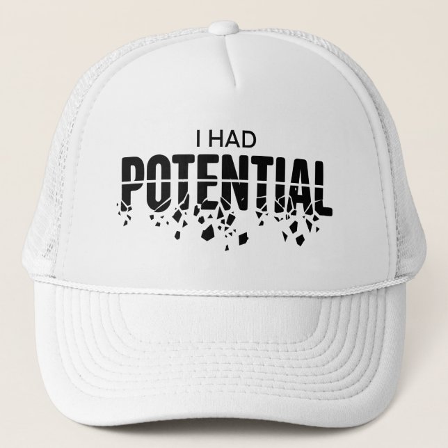 Funny Physics Teacher I Had Potential Humor Trucker Hat (Front)