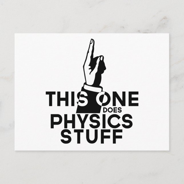 Funny Physics - Vintage This One Does Physics Postcard (Front)