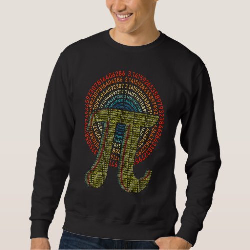 Funny Pi 3 14 Pi Vintage 3 14 Pi Math Teacher Happ Sweatshirt