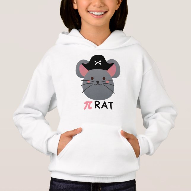 Funny Pi day-  π Pirate Hoodie (Front)