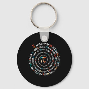 Funny Pi Day 3.14 Pi Symbol Spiral Number Math Lov Keychain
