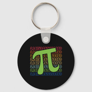 Funny Pi Day 3.14 Pi Symbol Spiral Number Math Lov Keychain