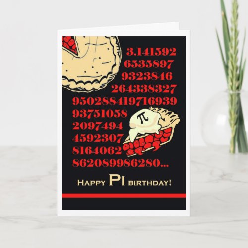 Funny Pi Day Birthday Grab a Slice of Pi Card