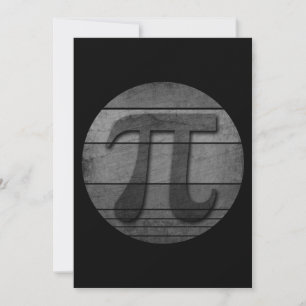 FUNNY PI DAY BLACK AND WHITE  HOLIDAY CARD