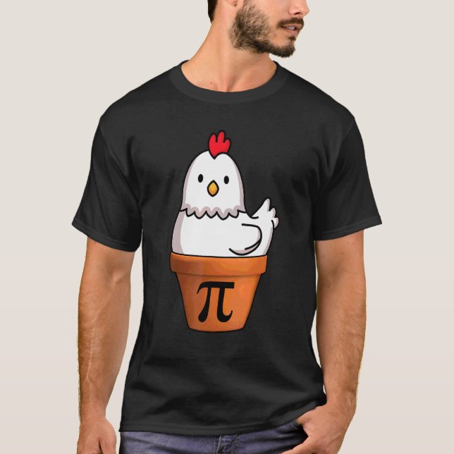 Funny Pi Day Chicken Pot Pi Math 3 14 T-Shirt (Front)