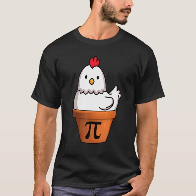 Funny Pi Day Chicken Pot Pi Math 3 14 T-Shirt (Front)