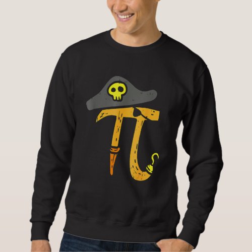 Funny Pi Day Math Geek Boys Rate  Pirate Sweatshirt