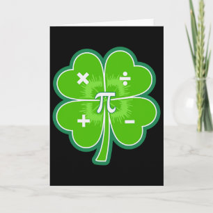 Funny Pi Day Math Patricks Day Luck Shamrock Green Card