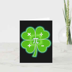Funny Pi Day Math Patricks Day Luck Shamrock Green Card