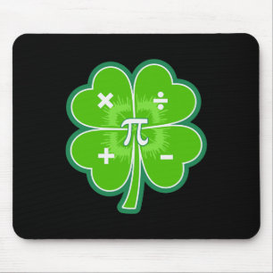 Funny Pi Day Math Patricks Day Luck Shamrock Green Mouse Pad