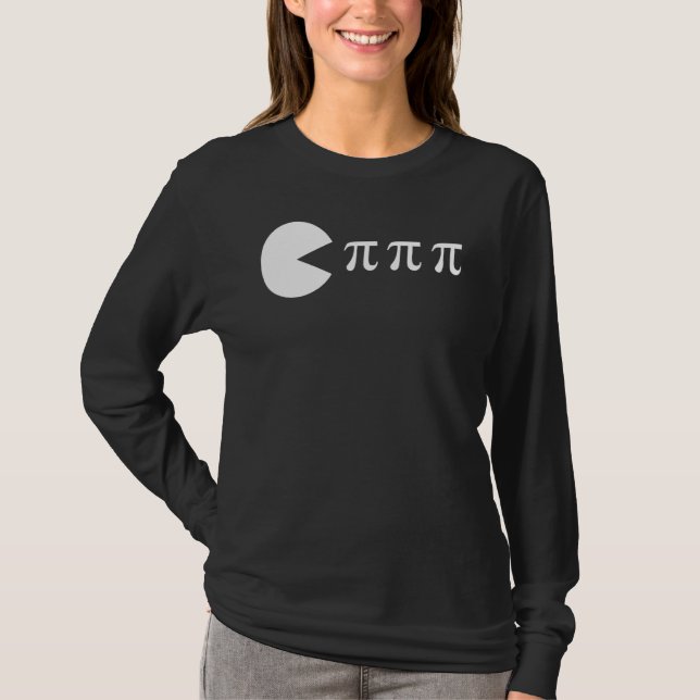 Funny Pi Day Math Science Ate Pi Symbol T-Shirt (Front)