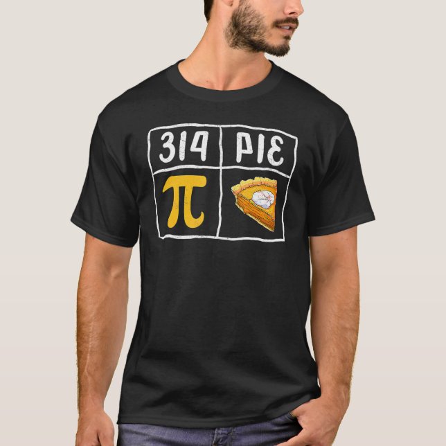 Funny Pi Day Math Teachers Shirts, Pi Symbol Pie M T-Shirt (Front)
