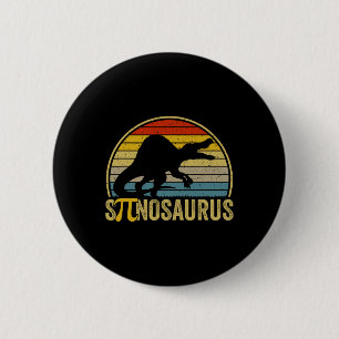 Funny Pi Day Pun - Spinosaurus Dinosaur Math Teach Button
