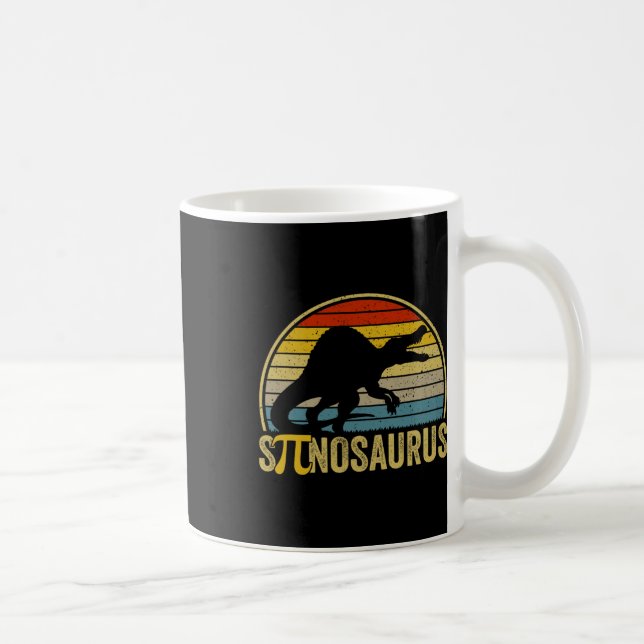Funny Pi Day Pun - Spinosaurus Dinosaur Math Teach Coffee Mug (Right)